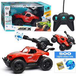 Машина с водяной пушкой,р/у, цвет зелёный, 27 MGz, в коробке