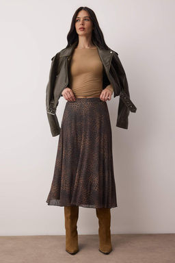 Cok Renkli Animal Skater Bask?l? Kopuk Esnek Orme Etek TWOAW26ET00154 - Trendyolmilla фото 2