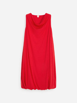 Vestido globo drapeado