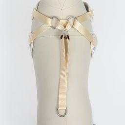 Комплект с мягкой шлейкой Горох, размер S, поводок 120 х 1,5 см, ОГ 28-62 см, серый - Пижон фото 6