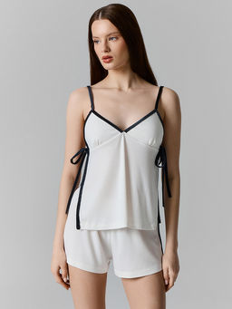 Комплект домашний женский с велюровыми завязками по бокам - Mark formelle фото 3