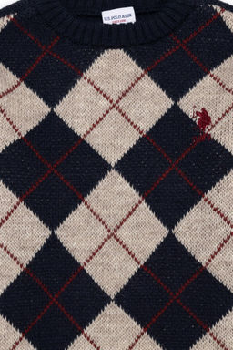 U. S. Polo Assn / Темно-синий трикотажный свитер с круглым вырезом для мальчика - U.s. polo assn фото 8