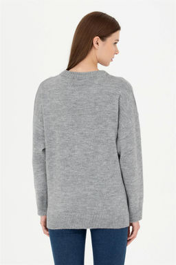 Женский серый меланжевый свитер - U.s. polo assn фото 14