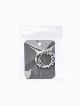 Зажим для платка "Узоры" круг, цвет белый в серебре