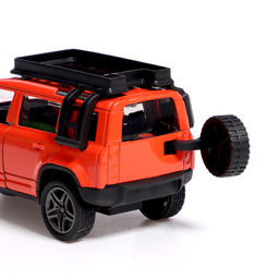 Машинка металлическая Ситикар, инерционная, 1:32, открываются двери, звуковые и световые эффекты, цвет оранжевый - Автоград фото 5