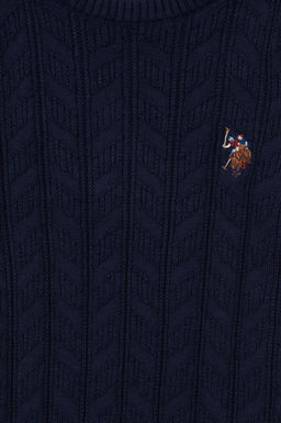 Базовый свитер темно-синего цвета для мальчика Неожиданная скидка в корзине - U.s. polo assn фото 3
