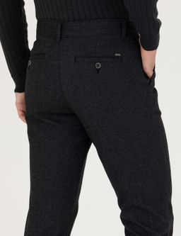 Siyah Slim Fit Kanvas Pantolon