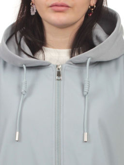 H24-283 GRAY/BLUE Куртка демисезонная женская (100 гр. синтепон)