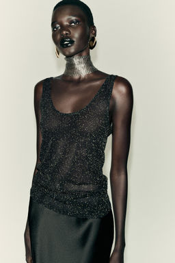 METALLIC THREAD TOP - Zara фото 2