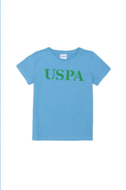 Детская бирюзовая базовая футболка с круглым вырезом - U.s. polo assn фото 5