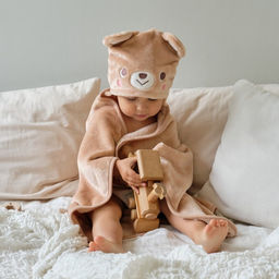 Полотенце-уголок LoveLife Мишка, 60х85 см, 100% пэ, велсофт 450 г/м2  фото 2