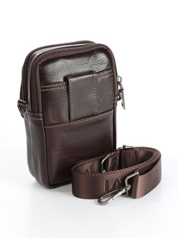 LACCOMA сумка VIN32812-коричневый натуральная кожа хлопок  фото 2