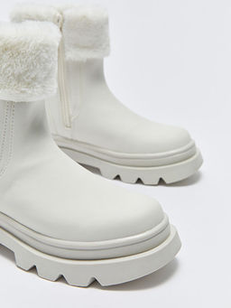 Deri G?r?n?ml? Fermuarl? Bilek Boy K?z ?ocuk Bot - Waikiki фото 3