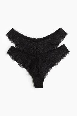 Pack de 2 bragas Brazilian de encaje - H&m фото 5