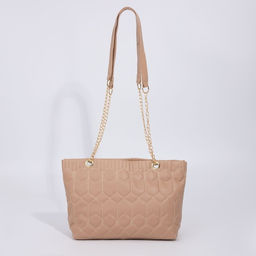 Сумка-шопер на молнии, цвет бежевый