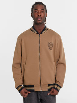 Толстовка мужска бежевая с принтом на груди сепия +печать 121187/1