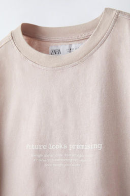 FADED T-SHIRT WITH LABEL - Zara фото 3