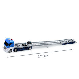 Машина "Трейлер-катапульта" в коробке (синий)