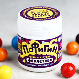 Жевательная резинка Пофигин: со вкусом тутти-фрутти, 40 г.