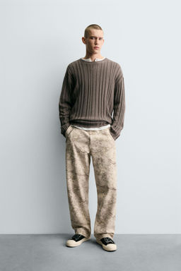 ABSTRACT PRINT CARPENTER TROUSERS