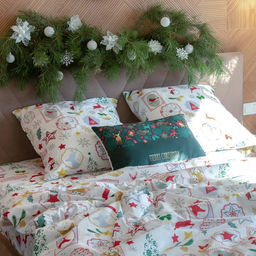 Постельное бельё Этель 1.5 сп Зимний винтаж 143*215 см, 150*214 см, 70*70 см -2 штуки фото 7
