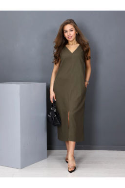Сарафан ДО-124.04 Лён хаки