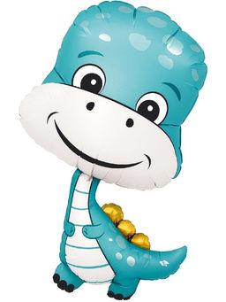 Воздушный шар фольгированный 15" «Динозаврик мальчик», 5 шт.