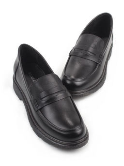 03-DCO59-5 BLACK Лоферы женские (натуральная кожа)