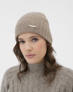 Шапка из кашемира 04247 капучино