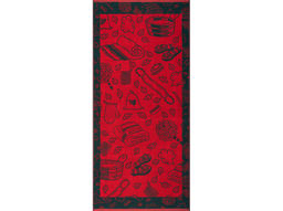 Полотенце махровое 6с102.411ж1 Атрибуты бани(т.зеленый1) 67х150см