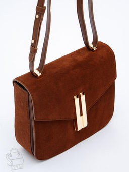 Сумка женская кожаная 1045MF brown Polina&Eiterou  в Новосибирске