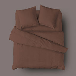 Наволочка декоративная 30х30см Шоколадный, с клапаном-запахом, перкаль гладкокрашенный 115г/м2, хлопок 100%, упаковка ПП 22х30см, Домашняя мода (Россия)  фото 3