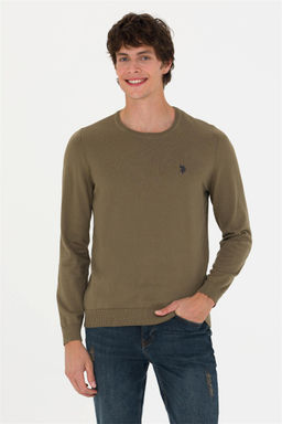 U. S. Polo Assn Мужской базовый свитер цвета хаки - U.s. polo assn фото 8