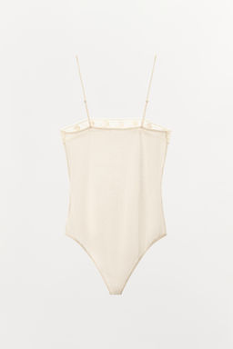 BODY PUNTO FINO ENCAJE / Crudo - Zara фото 6