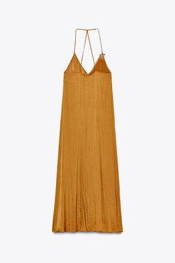SATIN MIDI DRESS WITH DETAIL - Zara фото 6