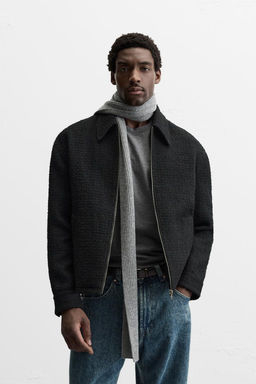 TEXTURED ZIP-UP OVERSHIRT - Zara фото 2