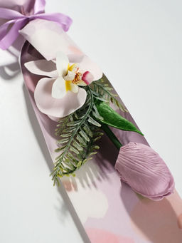 Букет из мыльных лепестков для ванны Тюльпан с орхидеей, подарочный, сиреневый, 8.5?7.4?38.6 см - Simaland фото 3