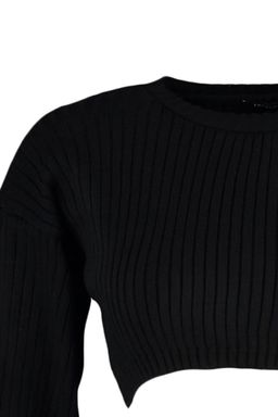 Siyah Super Crop Basic Triko Kazak TWOAW23KZ01068 - Trendyolmilla фото 8