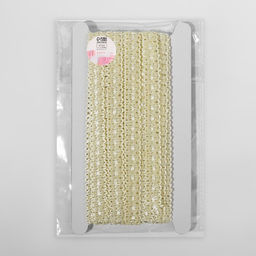 Тесьма декоративная, 16 мм, 9.1±0.5 м, сливочная