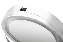 Зеркало двустороннее на подставке 20,5*13,5*36 см "Хром" 5-кратный зум, со светод. подсветкой