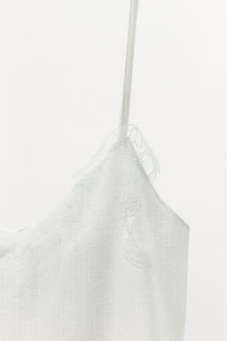 LACE POINTELLE STRAPPY TOP - Zara фото 6