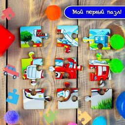 Пазл Пожарная машина, 9 деталей - Лесная мастерская фото 14