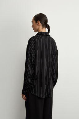 Рубашка с завязками из сатина в полоску - Mollis фото 5