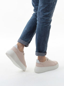 03-YE71-2 PINK Кеды женские (натуральная кожа)