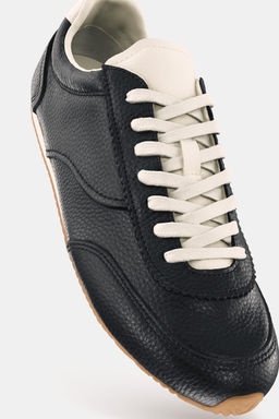 CONTRAST LEATHER TRAINERS - Zara фото 7