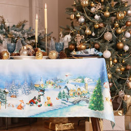 Набор Этель Рождественский вечер: скатерть 150х220 см, с ВГМО, салф. 40х40 см - 12 шт.