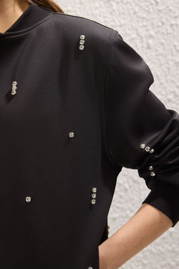 TRENDYOLMILLA Siyah Regular Tas Detayl? Bomber Ceket Mont TWOSS25MO00035 фото 3