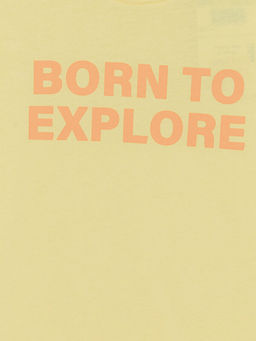 Bisiklet Yaka Bask?l? Erkek ?ocuk Ti??rt