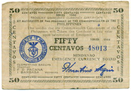 50 сентаво 1944 года Филиппины (Минданао, Администрация США)