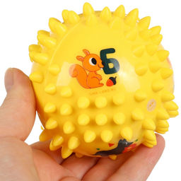 Развивающий тактильный мячик Крошка Я «Ежик», ø9 см, с пищалкой, от 6 мес., в пакете